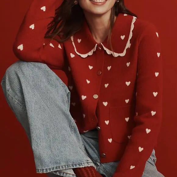 NVLT Collared Heart Coatigan (NWT) - Picture 3 of 8